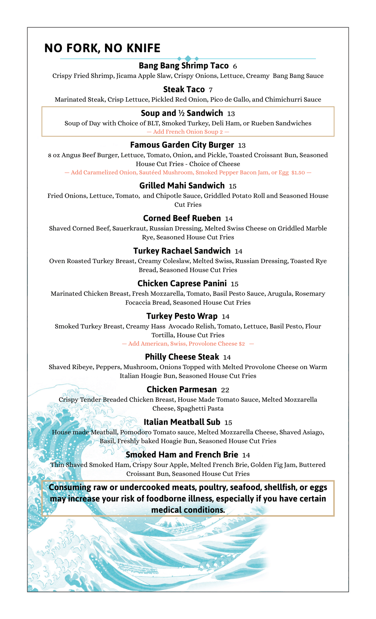 Garden City Cafe Juno Beach, FL Garden City Cafe Menu